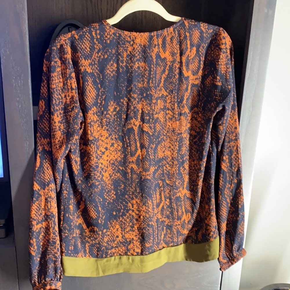 CAbi Border Wrap Python Snake Print Top Blouse Si… - image 9